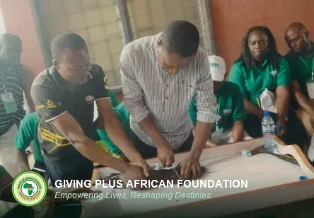 Trainees working through a hatchery practical at a table